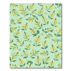 Whimsical Yellow Green Leaf Butterflies Rug