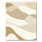 Earthy Dune Waves Abstract Flow Rug