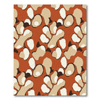 Terracotta Abstract Organic Shapes Rug
