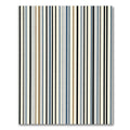 Naval Blue Earthy Tone Striped Rug
