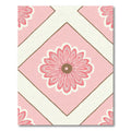 Pink Daisy Diamond Contemporary Artwork Rug