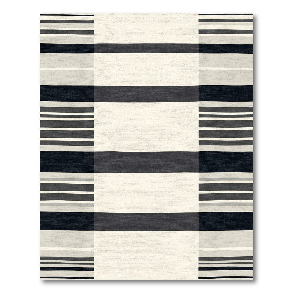 Modern Wide Stripe Monochrome Rug