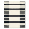 Modern Wide Stripe Monochrome Rug