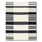 Modern Wide Stripe Monochrome Rug