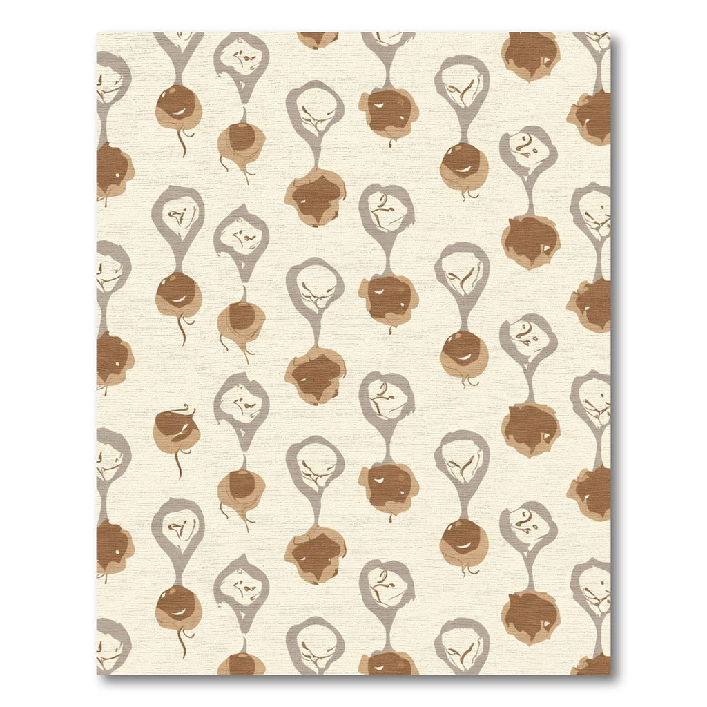Earthy Brown Ochre Organic Droplets Rug