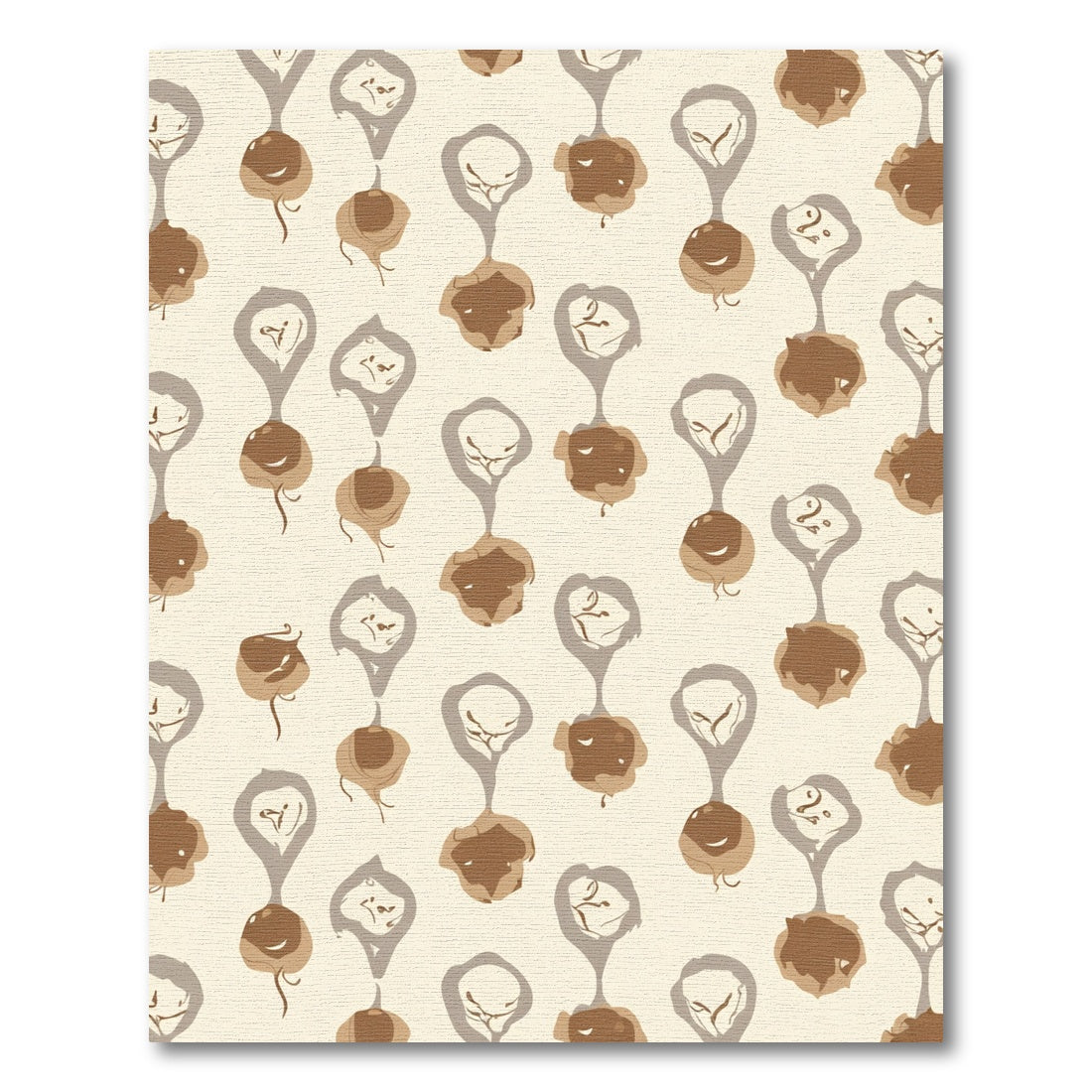 Earthy Brown Ochre Organic Droplets Rug
