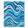 Ocean Blue Swirl Wave Rug