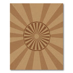 Earthy Brown Sunburst Medallion Rug