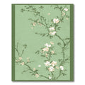 Pastel Sage Green Cherry Blossom Branches Rug
