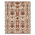 Brown Cream Symmetrical Organic Harmony Rug