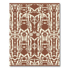Brown Cream Symmetrical Organic Harmony Rug