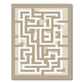 Neutral Tones Geometric Labyrinth Layout Rug