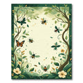 Whimsical Garden Butterflies and Bees Rug