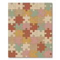 Retro Puzzle Piece Collage Rug