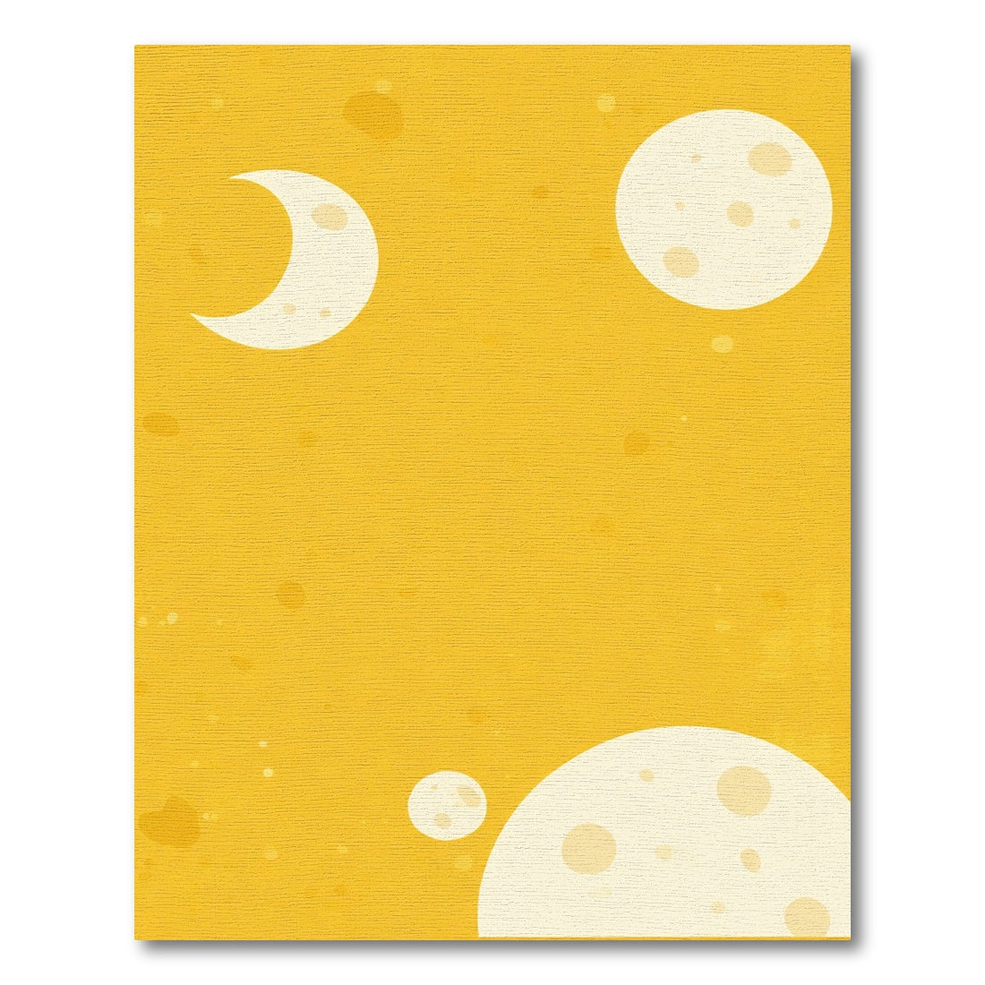 Yellow Moon Crescent Celestial Rug