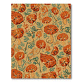 Orange Mushroom Vine Autumn Scenic Rug