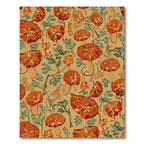 Orange Mushroom Vine Autumn Scenic Rug