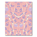 Mauve and Ivory Floral Symmetry Rug