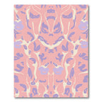 Mauve and Ivory Floral Symmetry Rug