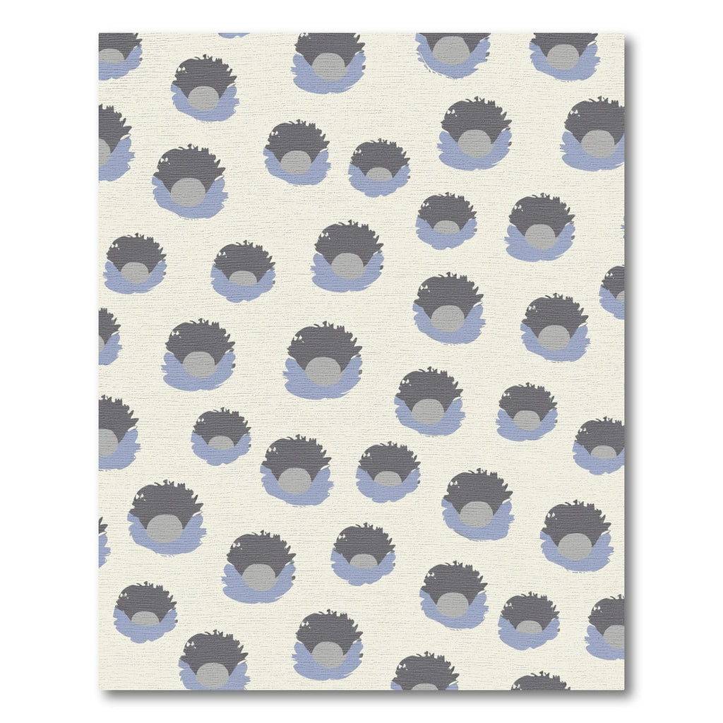 Cream Gray Blue Organic Bloom Rug