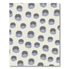 Cream Gray Blue Organic Bloom Rug
