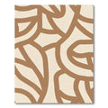 Abstract Tan Cream Organic Waves Rug