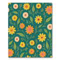 Teal Daisy Garden Floral Rug