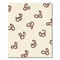 Brown Amoeba Shapes Cream Background Rug