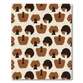 Brown Beige Abstract Mushroom Composition Rug