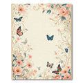 Pastel Butterflies Floral Meadow Rug