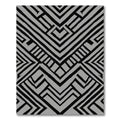 Black Geometric Chevron Gray Rug