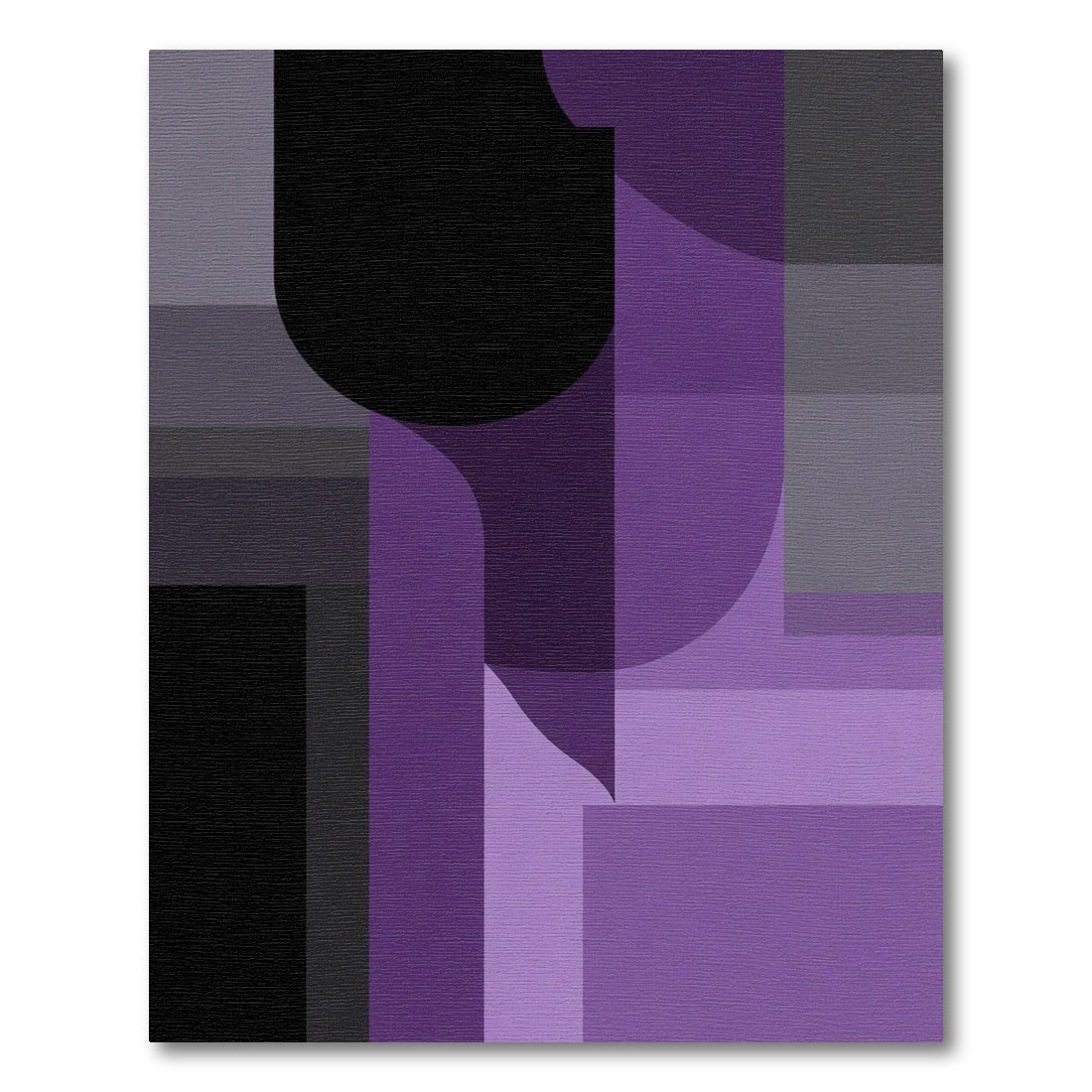 Modern Purple Geometric Abstract Rug