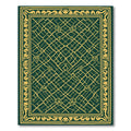 Emerald Gold Scroll Lattice Rug