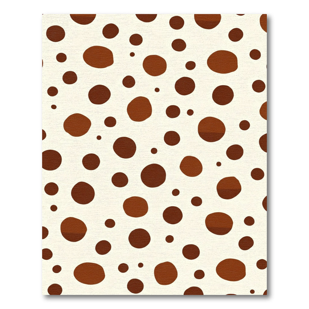 Brown Polka Dot Cream Scatter Rug