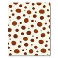 Brown Polka Dot Cream Scatter Rug