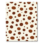 Brown Polka Dot Cream Scatter Rug