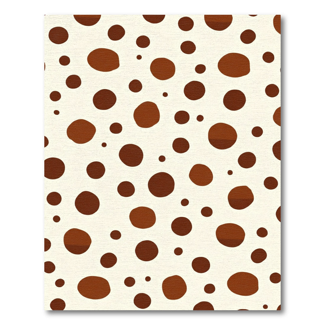 Brown Polka Dot Cream Scatter Rug