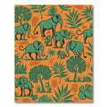 Green Elephant Tropical Jungle Whimsy Rug