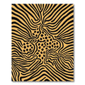 Orange Black Abstract Animalistic Stripes Rug