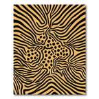 Orange Black Abstract Animalistic Stripes Rug