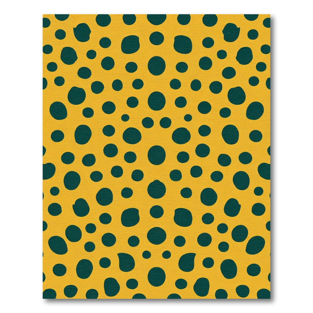 Gold Teal Polka Dot Scatter Rug
