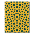 Gold Teal Polka Dot Scatter Rug