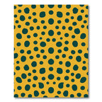 Gold Teal Polka Dot Scatter Rug