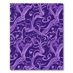 Purple Floral Flowing Vine Abstract Rug