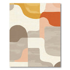 Retro Terracotta Abstract Blob Rug