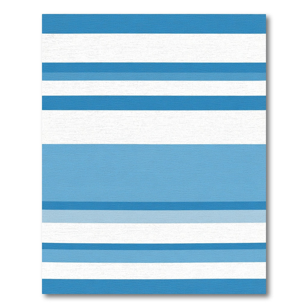 Blue White Gradient Striped Rug