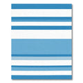 Blue White Gradient Striped Rug