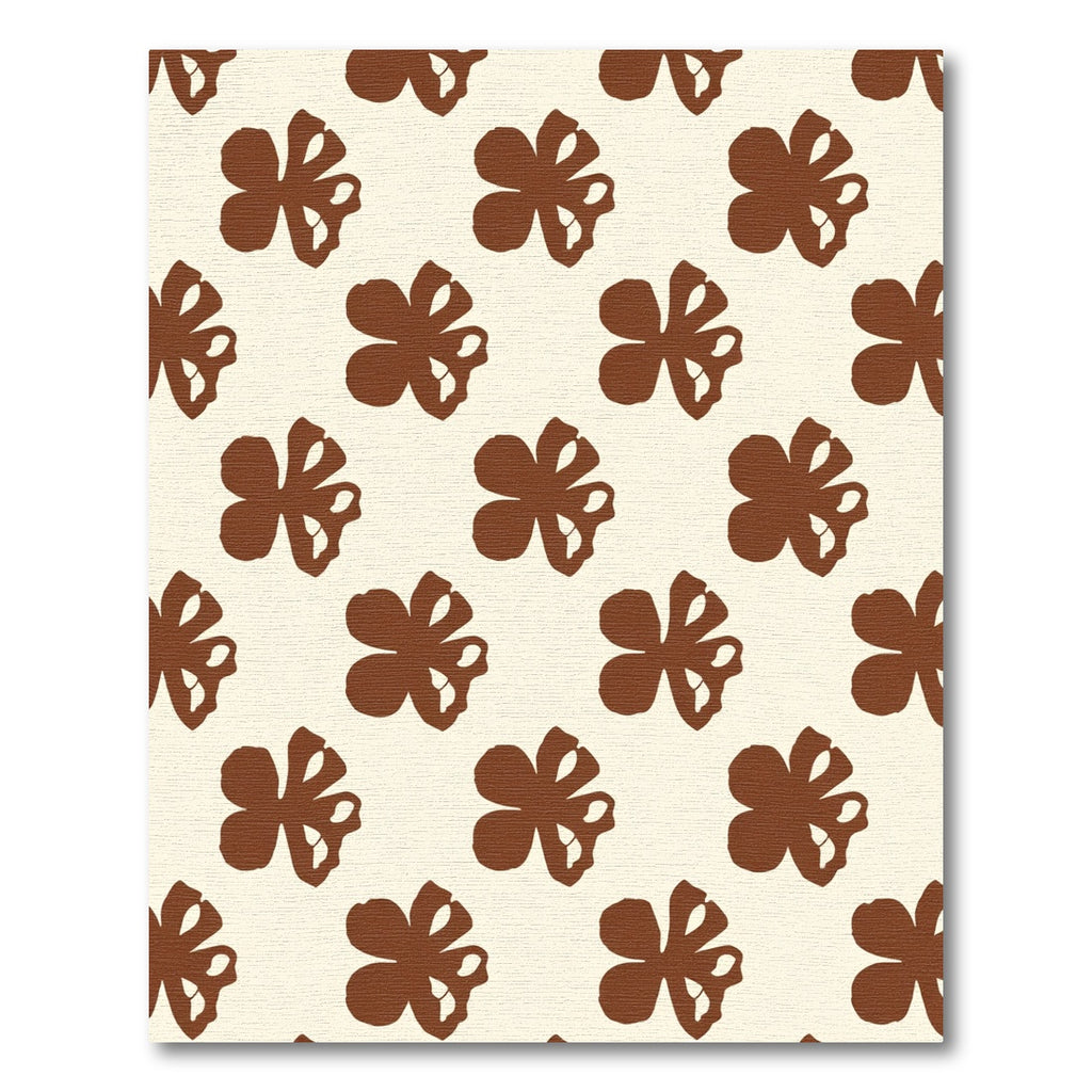 Minimalist Brown Floral Meadow Rug