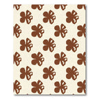 Minimalist Brown Floral Meadow Rug