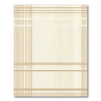 Neutral Beige Linear Plaid Rug